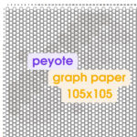 Peyote Graph Paper 105 Columns   Etsy Throughout Peyote Graph Paper Printable