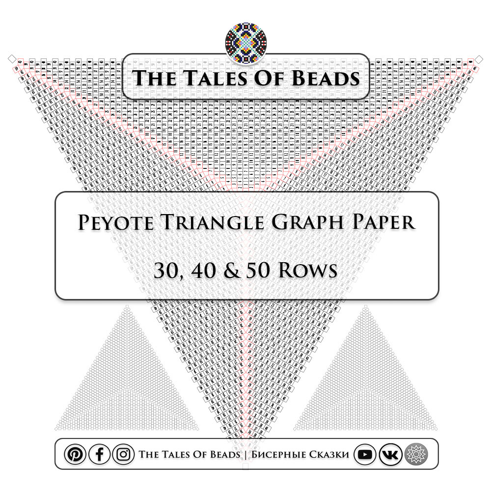 Peyote Triangle Graph Paper - Beading Graphs with regard to Printable Triangle Beading Graph Paper