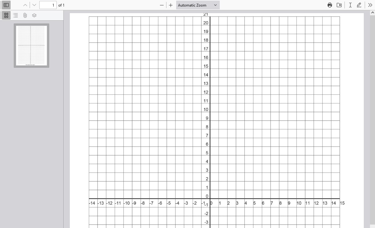 Plain Graph Paper (Pdf) | Graph Paper Page in Printable Graph Paper with Numbers