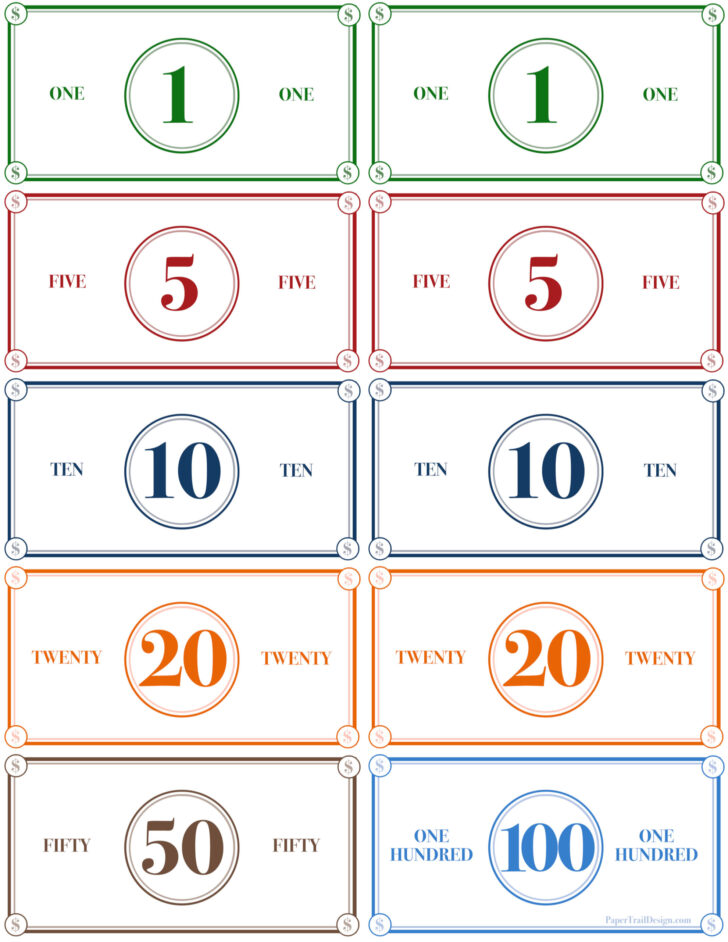 Printable Paper Play Money Printable Paper Play Money