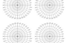Polar Graph Paper (Printable Pdf With Radians And Degrees) – Free intended for Printable Polar Graph Paper