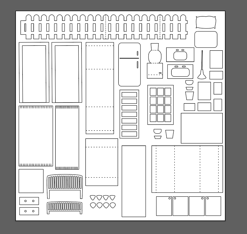 Pop Up Paper Doll House – Free Cut Files! in Free Printable Paper Doll Furniture