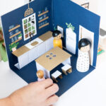 Pop Up Paper Doll House – Free Cut Files! With Regard To Free Printable Paper Dollhouse Furniture Templates