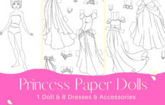 Princess Paper Dolls Road Trip Project Princess Party Color Your in Printable Paper Dolls To Color