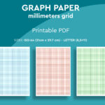 Printable 1Mm X 1Mm Grid Graph Paper, Milimeters Grid, 3 Different Inside Printable A4 Graph Paper 1 Mm