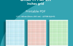 Printable 1"X 1" Grid Graph Paper, Inches Grid, 3 Different Colors with Printable Graph Paper 1 Inch