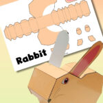 Printable 3D Bunny Craft Template With Regard To Printable 3d Paper Animals Templates