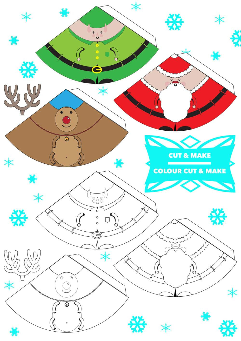 Printable 3D Christmas Decorations inside Printable Paper Christmas Decorations
