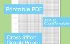 Printable | Aida 16 Cross Stitch Graph Paper | Letter/A4 | 16 throughout Printable Graph Paper Cross Stitch