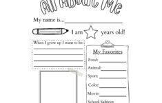 Printable All About Me Worksheet | Printable Activity For Kids regarding All About Me Printable Paper