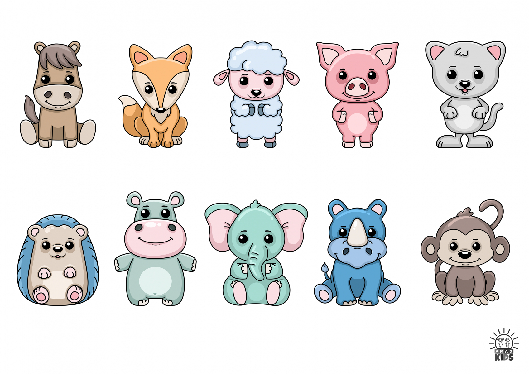 Printable Animal Paper Finger Puppets | Amax Kids with Printable Paper Animal