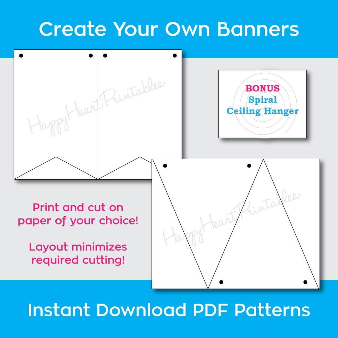 Printable Banner Pattern - Banner Template - Create Your Own pertaining to Printable Paper Banner Template