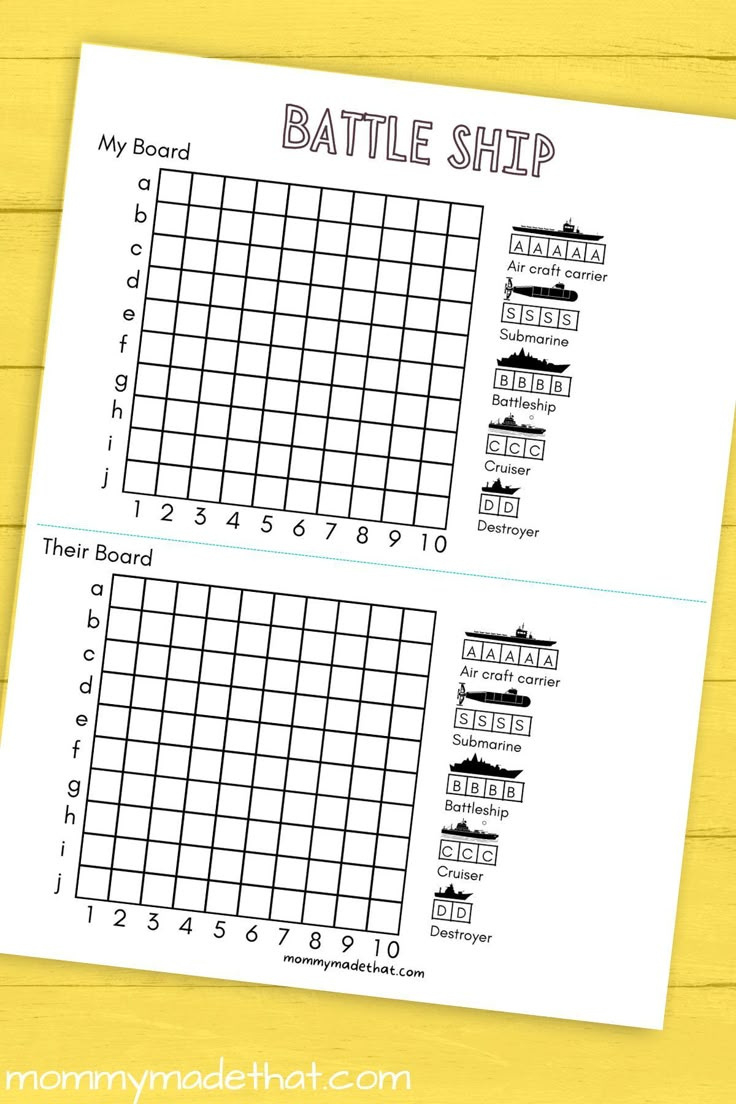Printable Battleship Game (Free Printable Game Boards) throughout Battleship Grid Paper Printable