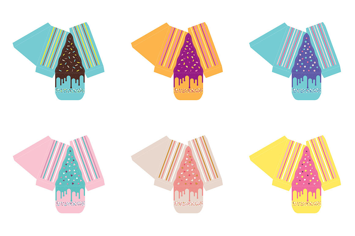 Printable Box Template - Cake Slicemoibalkon | Thehungryjpeg pertaining to Printable Paper For Cake