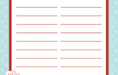 Printable Christmas Lists - 25 Free Printables | Printabulls within Christmas List Printable Paper