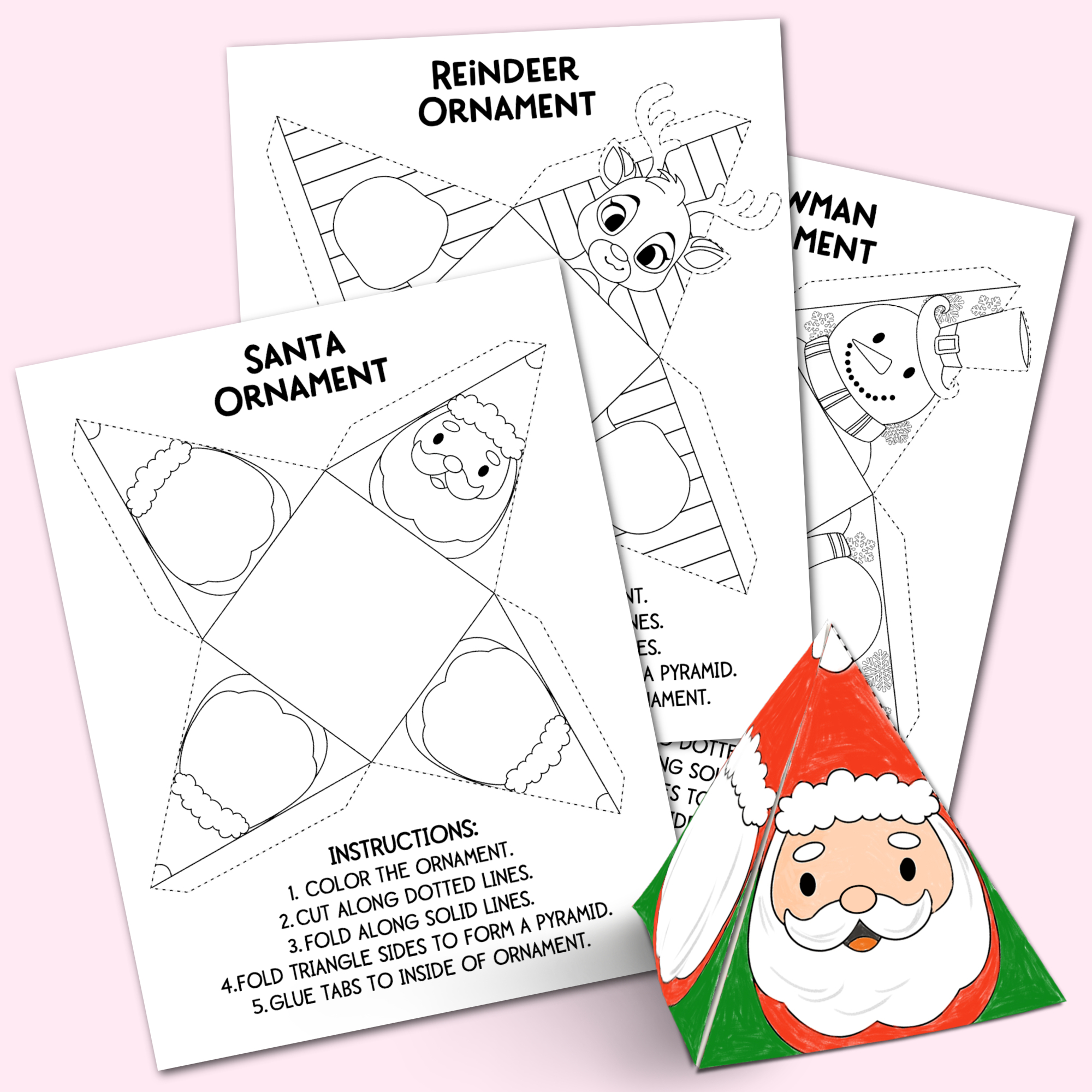 Printable Christmas Ornaments - Kara Creates with regard to Printable Paper Christmas Ornaments