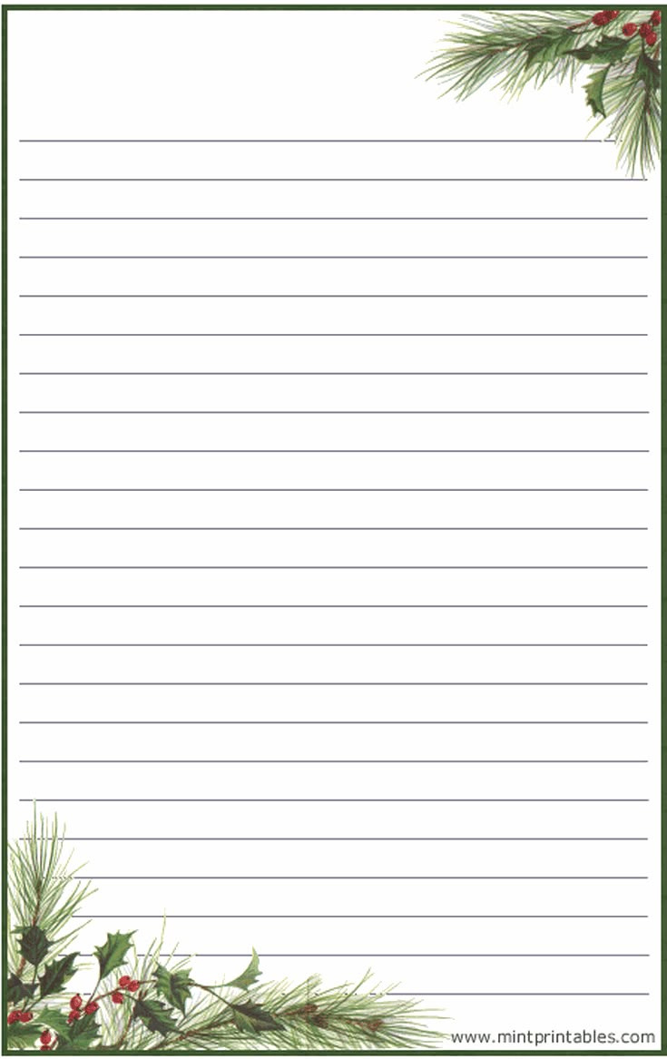 Printable Christmas Stationery To Use For The Holidays throughout Christmas Themed Printable Paper