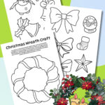 Printable Christmas Wreath Craft (Free Templates) Within Free Printable Paper Wreath Template