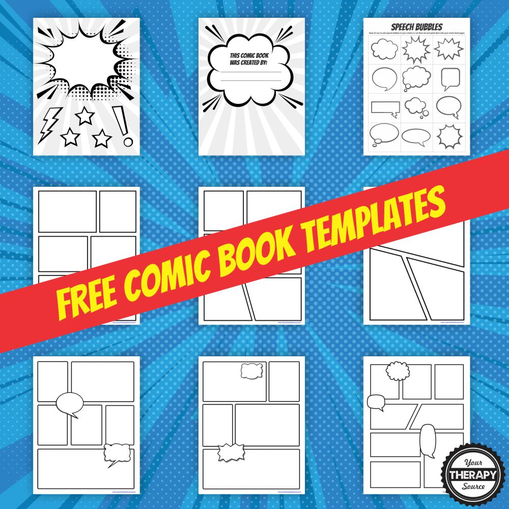 Printable Comic Strip Template: A Free Resource For All Ages in Comic Book Printable Paper