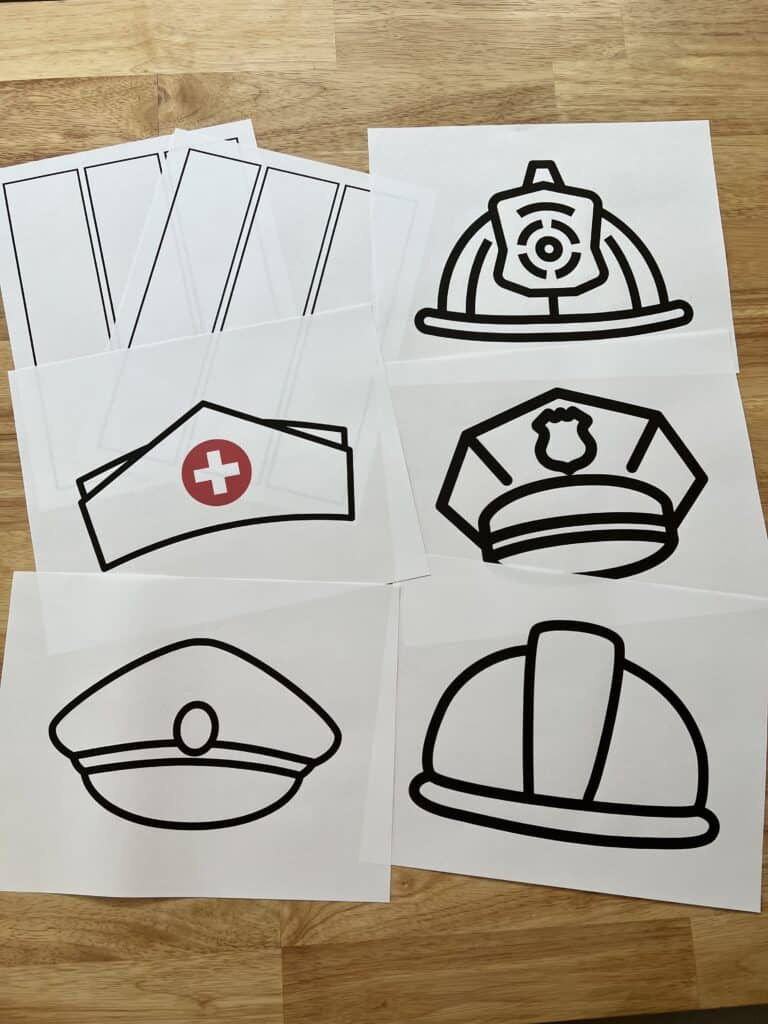 Printable Community Helpers Hats For Kids - Celebrating With Kids intended for Community Helpers Printable Paper Hats Free