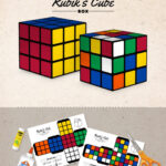 Printable Digital Rubik'S Cube Fun And Colorful Gift Box   Kids Inside Printable Paper Rubik&#039;s Cube Template