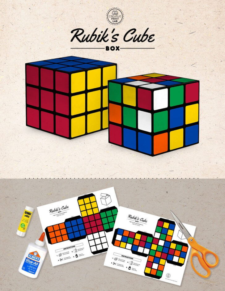 Printable Paper Rubik’s Cube Template