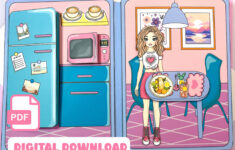 Printable Doll House Printable Dollhouse Busy Book Preschool intended for Paper Doll House Printable