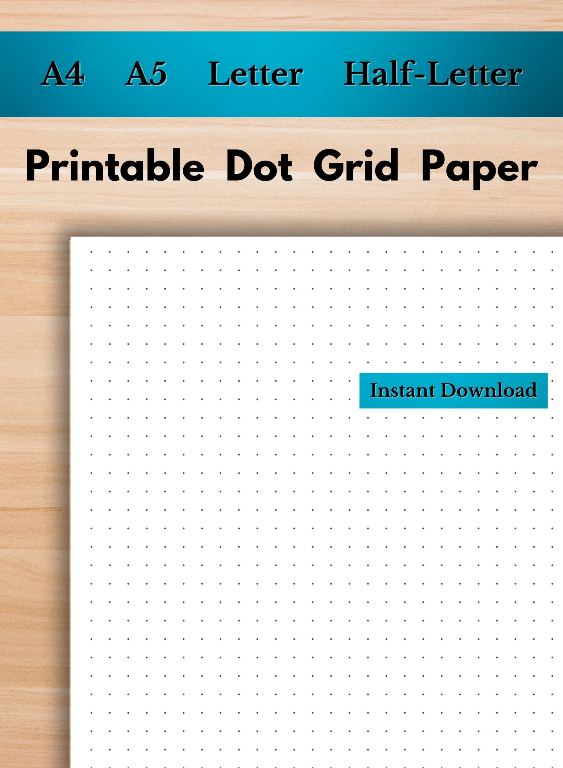 Printable Dot Grid Millimeterpapier | A4, A5, Half-Letter Und Letter | Print At Home Dot-Papier, 5 Mm Abstand within Printable Dot Grid Paper A5