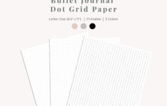 Printable Dot Grid Paper • Bullet Journal Paper • Dot Grid Bullet Journal  Paper • Printable Bullet Journal Paper • 8.5" X 11" Dot Grid Paper intended for Dot Grid Paper 8.5 X 11 Printable