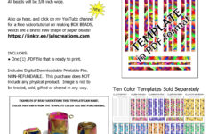 Printable Download: Paper Bead Template – Box Beads – 04_Red And within Printable Paper Bead Template