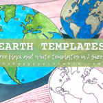 Printable Earth Template | The Happy Printable Intended For Printable Paper Globe Template