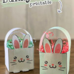 Printable Easter Bunny Basket For Printable Paper Easter Basket