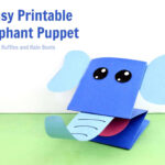 Printable Elephant Paper Puppet   So Stinking Cute! For Printable Paper Puppets