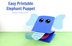 Printable Elephant Paper Puppet - So Stinking Cute! for Printable Paper Puppets