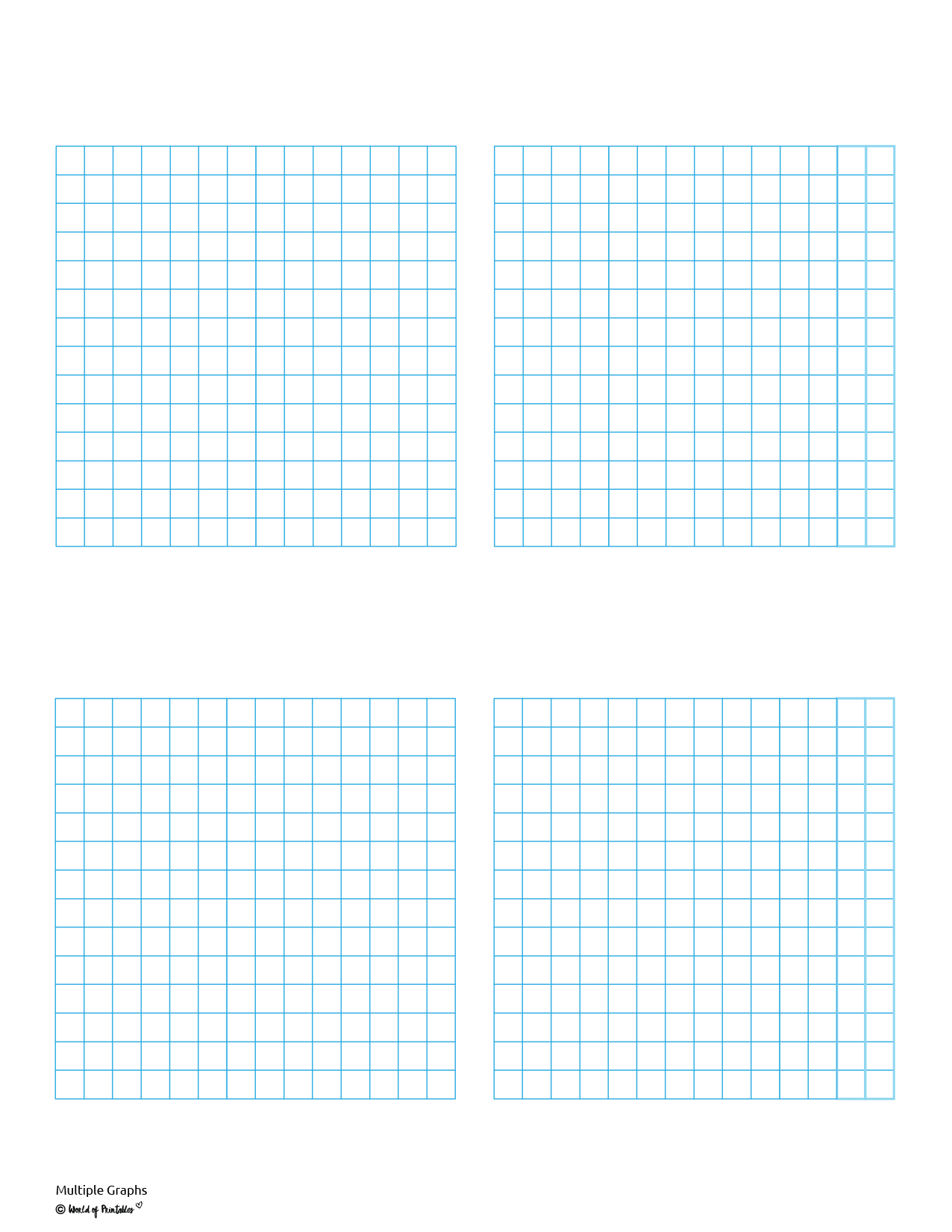 Printable Graph Paper | 12 Styles Of Paper Templates - World Of throughout Printable Graph Paper Multiple Grids