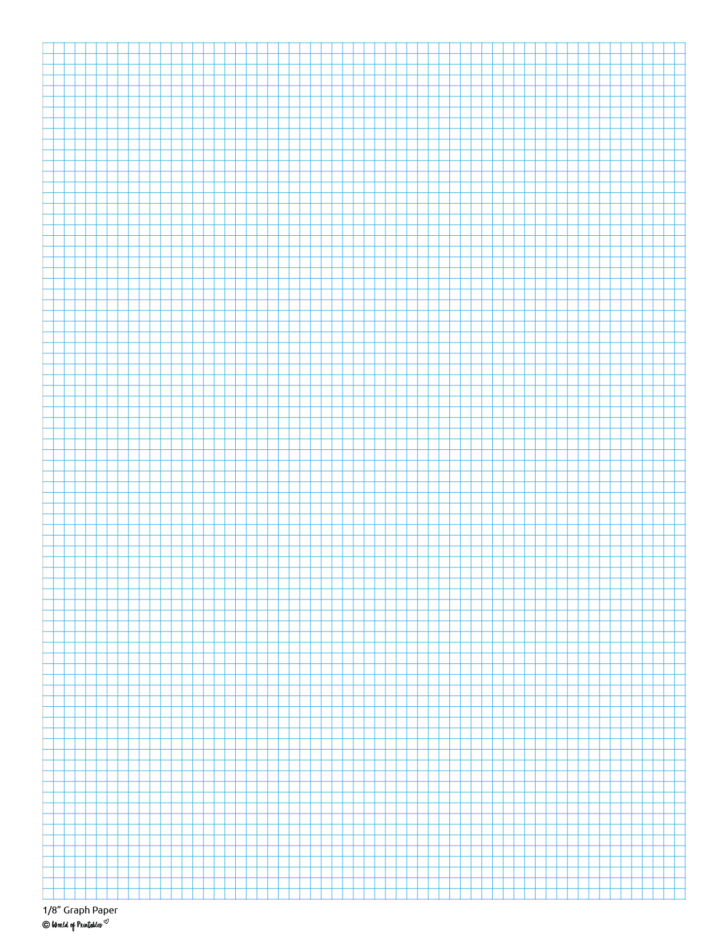 1/8 Graph Paper Printable