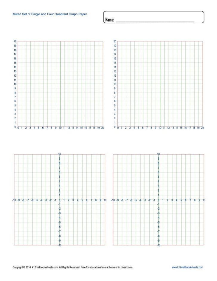 Graph Paper Printable 4 Per Page