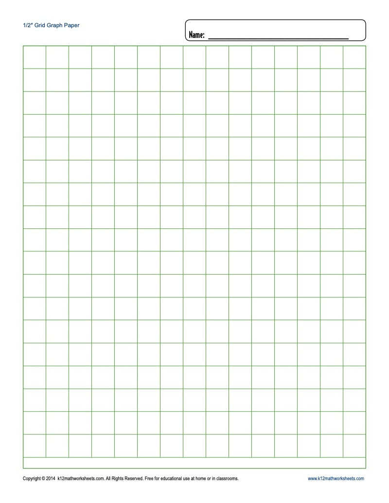 Printable Graph Paper - Blank Templates regarding Half Inch Graph Paper Free Printable