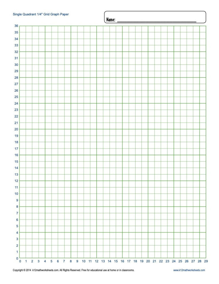 One Inch Graph Paper Printable Free | Grid Paper Printable