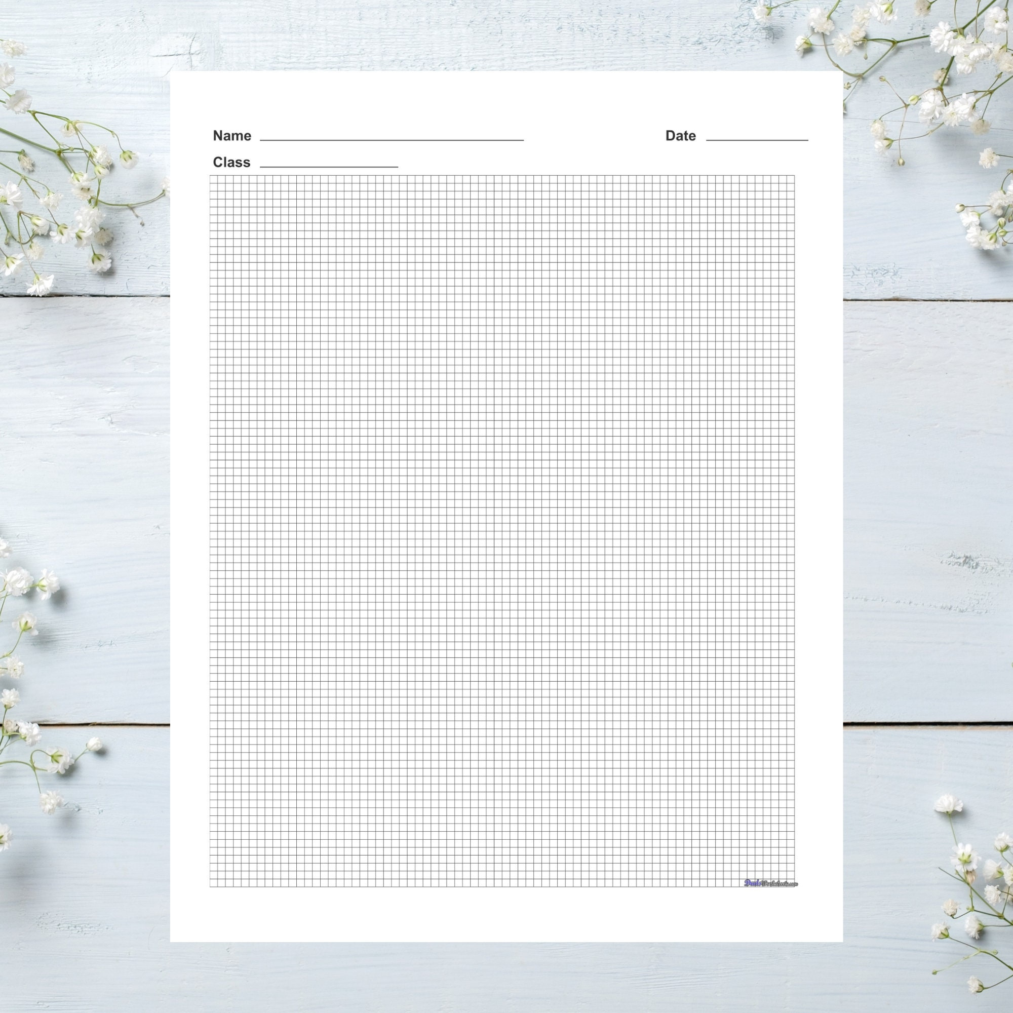 Printable Graph Paper With Name Block | 4 Sizes | Graph Paper regarding Printable Graph Paper For Elementary Students