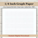 Printable Graph Template Paper, Printable Graph Paper Quarter Inch Pertaining To 4 Squares Per Inch Graph Paper Printable