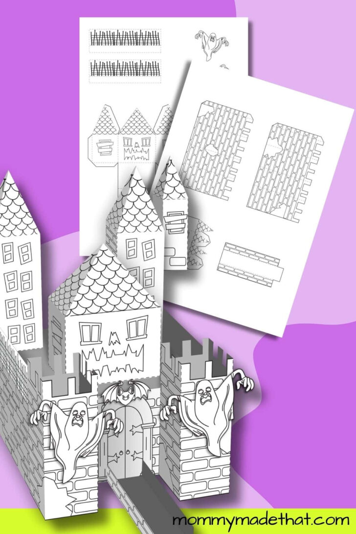 Printable Paper Haunted House Template