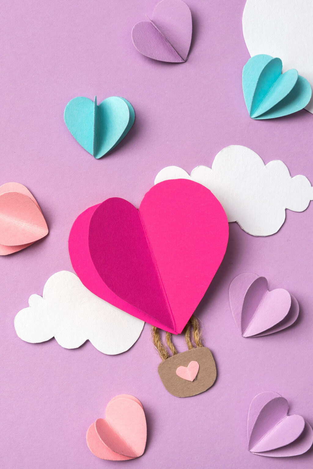 Printable Paper Heart Flower Craft Template | Grid Paper Printable