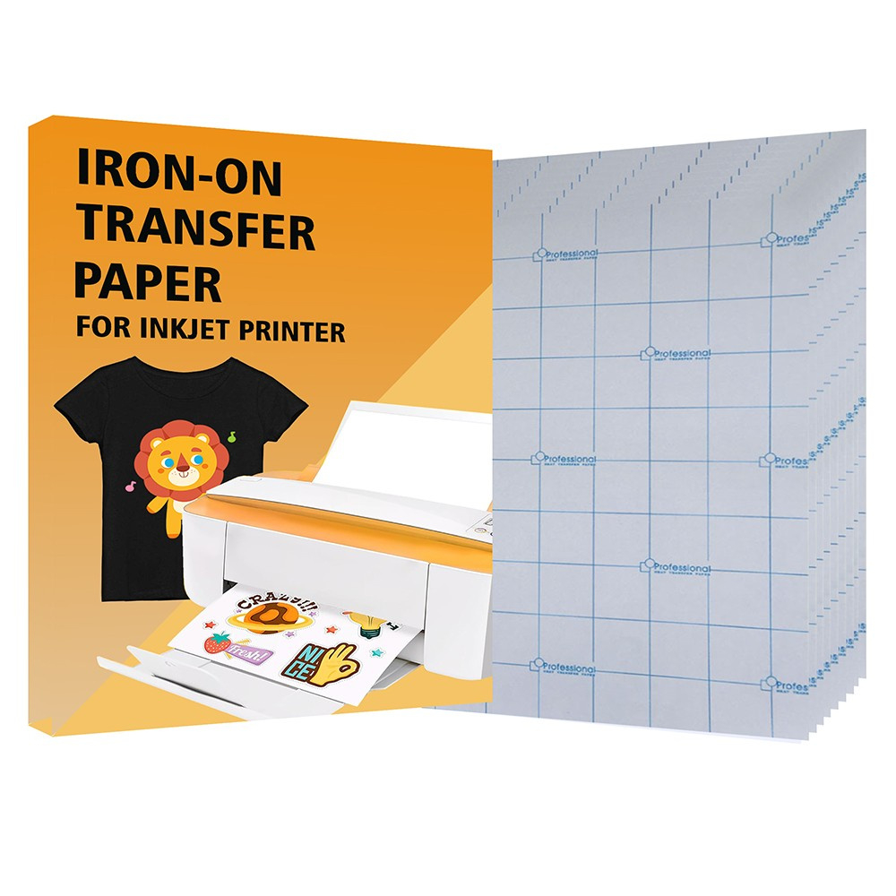 Printable Iron-On Heat Transfer Paper For T Shirts, Dark Fabrics for Iron On Printable Paper