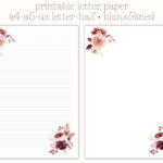 Printable Letter Paper, Letter Writing Paper, Decorative Paper Inside Printable Paper Letter