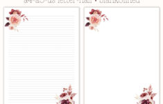 Printable Letter Paper, Letter Writing Paper, Decorative Paper inside Printable Paper Letter