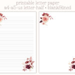 Printable Letter Paper, Letter Writing Paper, Decorative Paper With Fancy Printable Paper