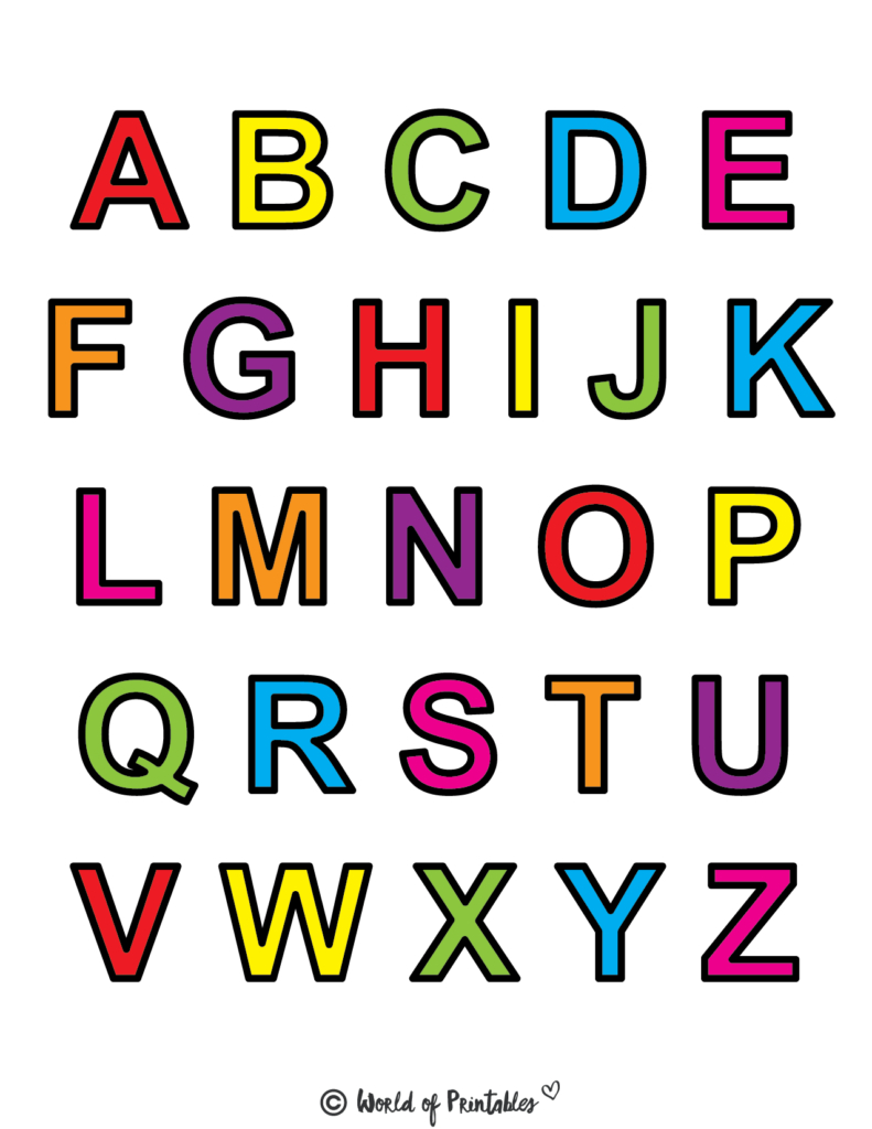 Printable Letters &amp;amp; Alphabet Letters - World Of Printables in Printable Paper Size Letters