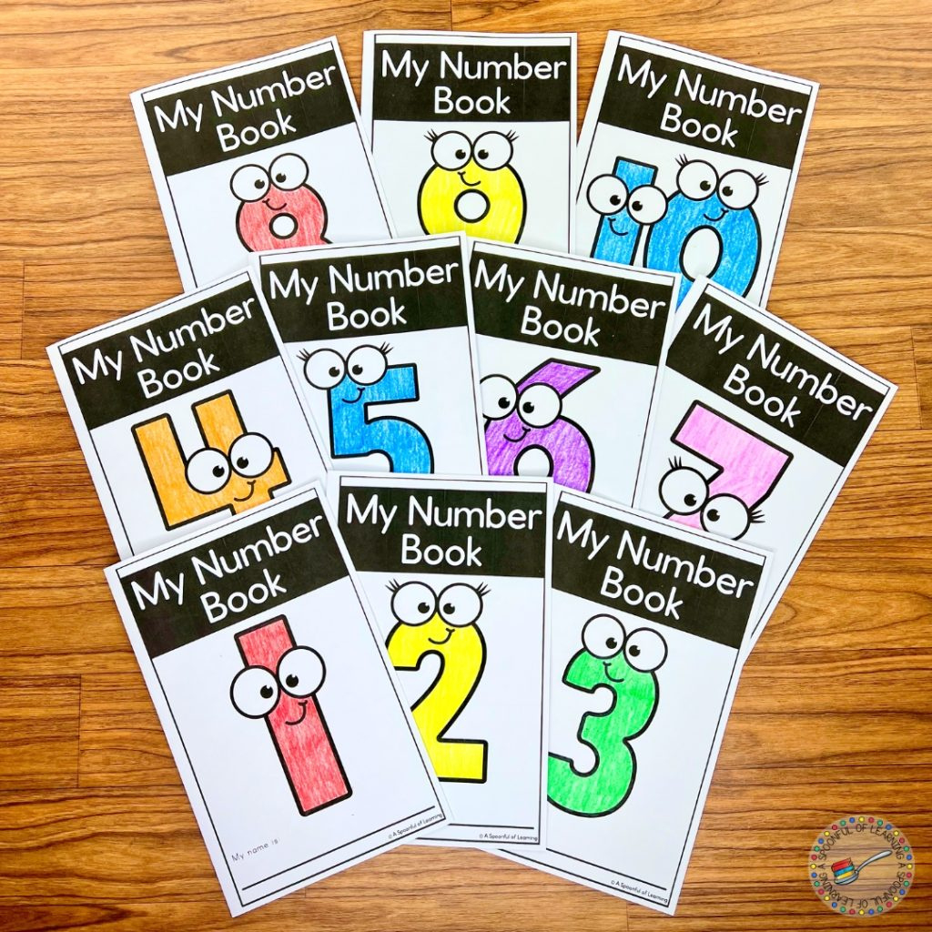 Printable Number Books For Kindergarten - A Spoonful Of Learning for Printable Paper Books For Kindergarten