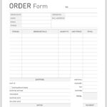 Printable Order Form For Small Business In Printable Paper Business